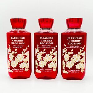 Japanese Cherry Blossom Bath & Body Works 10oz Shower Gel 3-Piece Set